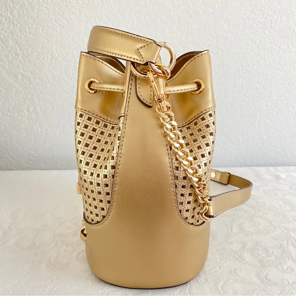 Michael Kors Gold Bucket 2 way Bag